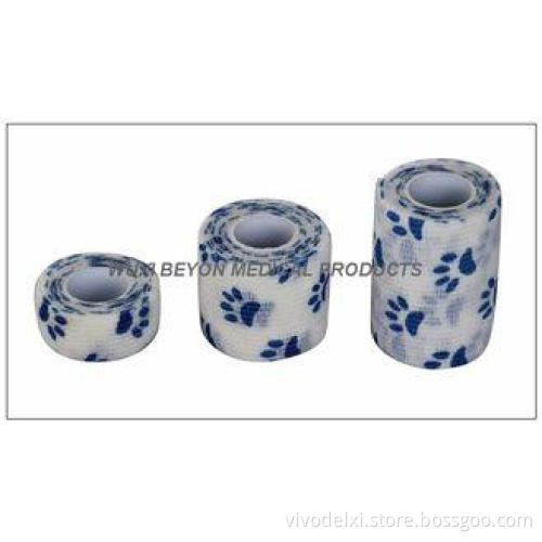 OEM Printed Vet Wrap Cohesive Elastic Bandage Hand Tear Bit